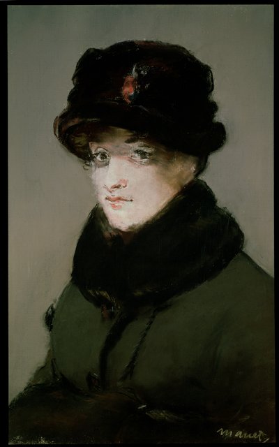 Mery Laurent (1849-1900) Usando un Cárdigan con Cuello de Piel, 1882 de Édouard Manet